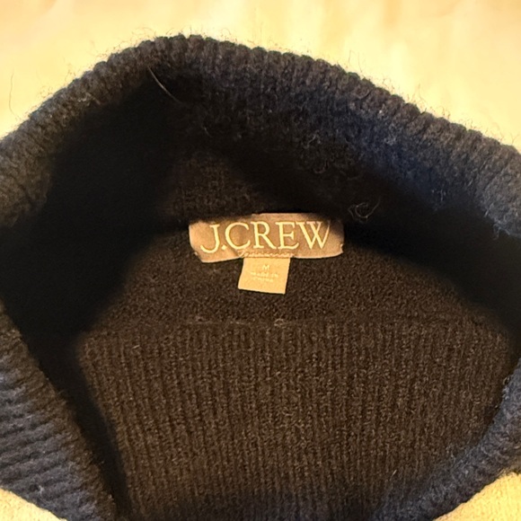 J. Crew Black and White Striped Turtleneck Sweater - Picture 2 of 2